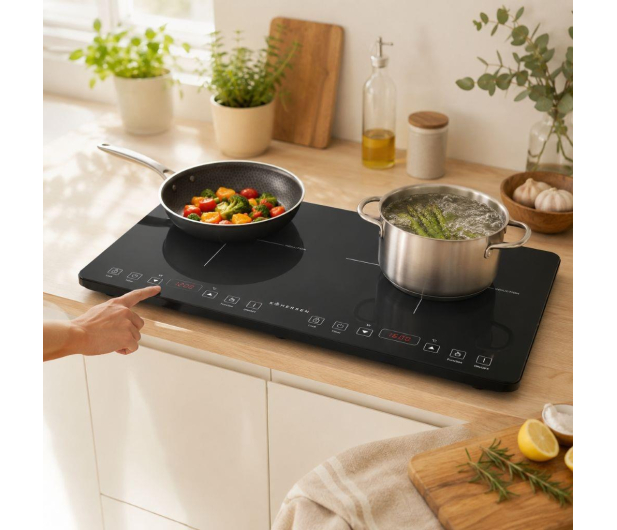 Kohersen Kuchenka indukcyjna Black Matt Double - 1600181 - zdjęcie 3